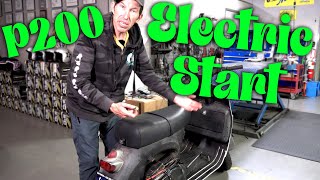 ELECTRIC START on a Vintage Vespa P200 [upl. by Simonsen]