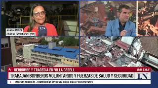 Villa Gesell buscan personas entre los escombros [upl. by Olrak]