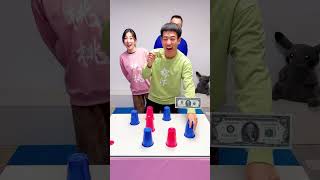 Lucky Challenge 🌟Blind Cup🥤Money💰Or Who Is The Most Unlucky😂❓Partygamesfunnyfypviral [upl. by Enelehs616]