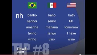 TOP 11 SPANISHTOPORTUGUESE PRONUNCIATION DIFFERENCES [upl. by Nevin]