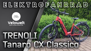 Trenoli Tanaro CX Classico EBike Vorstellung  750 Wh Bosch Performance CX Motor Smartes System [upl. by Yessej]