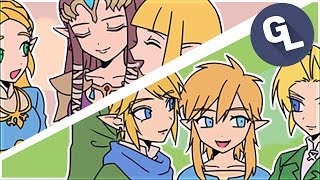 Other Links and Zeldas Meet BotW Link and Zelda [upl. by Wamsley]