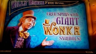 WMS Willy Wonka Slot Machine  Free Spins wGiant Wonka Symbol [upl. by Ibrab]