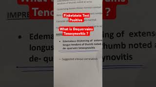 Finkelstein Test Positive What is Dequervains Tenosynovitis  drsaichandra dequervains [upl. by Upton]