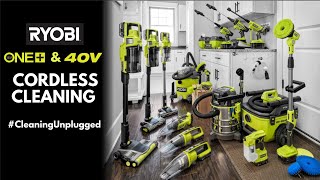 NEW Cordless Cleaning  RYOBI 18V ONE amp 40V Lithium Cordless Cleaning Solutions [upl. by Anrol659]