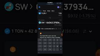 How to buy SW tokens on StonFi and Blum memepad  How to buy TON memecoins [upl. by Nirmak]