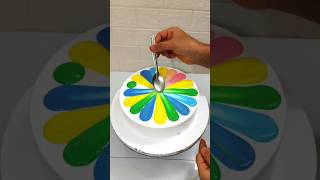 1kgRainbow 🌈Cake Amazing Design Birthday Cake cake cakedesign shorts short video youtube food [upl. by Esorrebma]