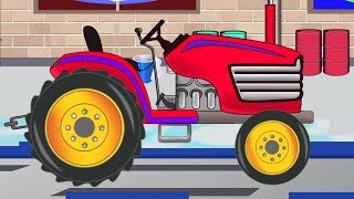 Trattore  autolavaggio  auto giocattolo per i bambini  Car Wash Game  Kids Car Wash  Tractor [upl. by Linzy626]