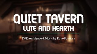 Quiet Tavern Lute and Hearth  DampD Ambience amp Music 1 Hour [upl. by Ennael]