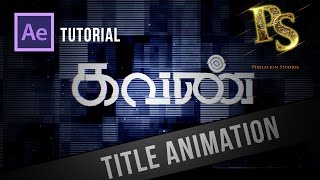 Kavan Title Animation  After effects Tutorial  Pixelation Studios [upl. by Gerard]