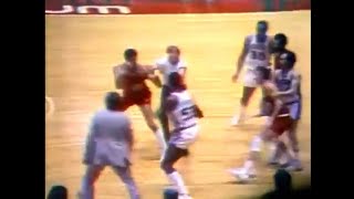 Darryl Dawkins vs Maurice Lucas fight NBA 1977 finals game 2 [upl. by Eidnam]