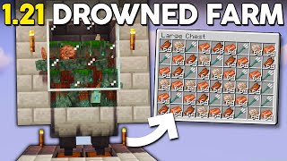 BEST 121 Minecraft Drowned Farm [upl. by Leahcam886]