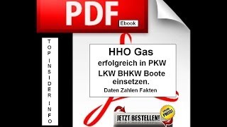 HHO Gas Anlagen in PKW LKW BHKW und Boote einbauen nützen [upl. by Yllom]