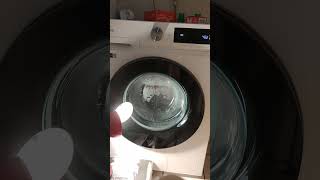 Samsung Bespoke AI WW11BB704DGW unbalanced 1400rpm coin test [upl. by Sukram]