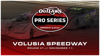 World of Outlaws Pro Series  Round 1 at Volusia Speedway Park  Dirt Late Model [upl. by Ezeerb13]