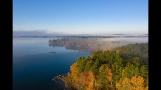 Sebago Lake  Maine drone photography [upl. by Burrows]