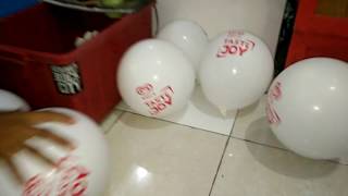 Cara sablon balon manual tercepat [upl. by Ciapas]