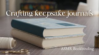 Making journals for a peaceful mind ✦ ASMR bookbinding process [upl. by Tiertza]