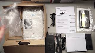 Initial Setup Canon Selphy CP1300 Part 1 Unboxing [upl. by Acissev]