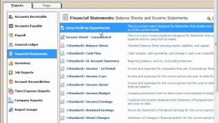 Peachtree Tutorial Preset Reports Sage Training Lesson 146 [upl. by Guthrey594]