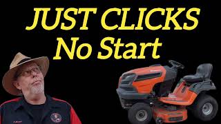 Lawnmower No Start Just Clicks Easy DIY Fix Works On Most Mowers Battery Solenoid or Starter [upl. by Ybocaj]