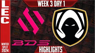 BDS vs TH Highlights  LEC Winter 2024 Week 3 Day 1  Team BDS vs Team Heretics [upl. by Norven47]