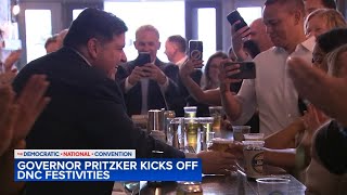 Gov Pritzker kicks off festivities with JBeers ahead of Chicago Democratic National Convention [upl. by Stoddart]