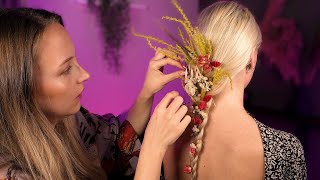 ASMR quotPerfectionist Hair Decoratingquot Intricate Dried Flower Fixing amp Hair Styling [upl. by Kalam]