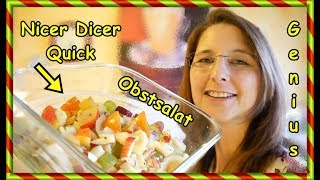 Nicer Dicer QUICK Anleitung und Obstsalat SoFie Haushalt Unperfekt Perfekt [upl. by Nazler221]