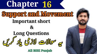 Chapter 16 Support and Movement Class 12  important short and long questions 2024 exam [upl. by Ileyan]