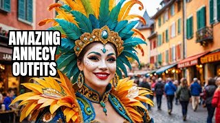 Stunning Carnival Costumes in the City of ANNECY [upl. by Tatianas673]