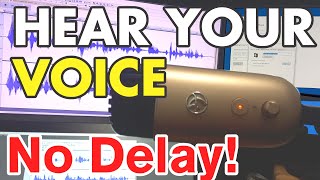 Listen to your microphone voice without delay mic monitor passthrough [upl. by Keisling]