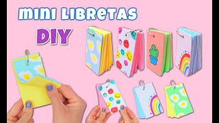 DIY MINI LIBRETAS FÁCILES Y BONITAS  Manualidades Con Papel [upl. by Yhtomiht]