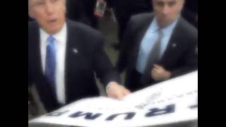 Mr Trump Kisses The Sons banners of The Remembrance Project Moms [upl. by Deni]