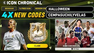 4x REDEEM CODE FC MOBILE 25 7x FREE ICON amp 102 OVR BECKHAM ICON CHRONICLE FC MOBILE [upl. by Yennep653]