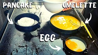 Griddle Egg Ring Set for making Omelets [upl. by Ydnih]