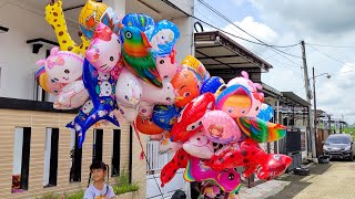 BELLVA BELI BALON KARAKTER KELINCI LUCU DI HARI ULANG TAHUN 💞 BELLVA SHANUM [upl. by Sualohcin]