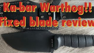 Kabar Warthog fixed blade tabletop review [upl. by Warfourd]