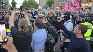 One man in North finchley is surrounded by pro Palestine protesters and police metpolice [upl. by Dihahs]