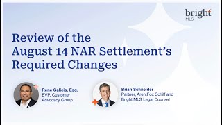 Review of the August 14 NAR Settlements Required Changes [upl. by Aliuqat384]