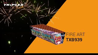 FAJERWERKI TXB939 100S 08″ BATERIA FIRE ART F3 TRIPLEX FIREWORKS [upl. by Esinal]