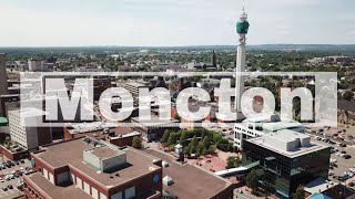 Drone Moncton New Brunswick  Canada  Resurgo Place  Fundy Bay  Petitcodiac River [upl. by Delcine]