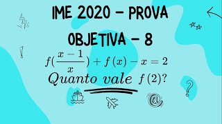 Questão 08  IME2020  Prova Objetiva Matemática [upl. by Nestor]