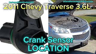 2011 Chevy Traverse 36L Crank sensor LOCATION [upl. by Aremmat387]