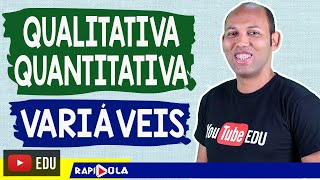 VARIÁVEIS QUALITATIVAS E QUANTITATIVAS ✅ INTRODUÇÃO À ESTATÍSTICA [upl. by Anaujal]