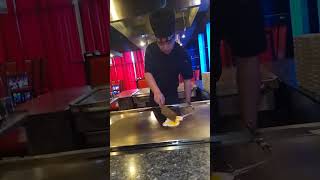 Our Hibachi Chef Was AMAZING [upl. by Annatnom285]