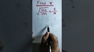 Find x  Square Roots square root maths shorts shortvideo [upl. by Joletta442]