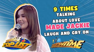 9 Times talking about Love made Jackie Laugh and Cry on Its Showtime  Kapamilya Shorts [upl. by Yaffit903]