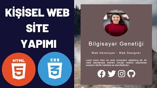 Web Site Yapımı  Html Css Kişisel Web Site Yapımı [upl. by Repohtsirhc877]