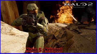 Halo 2 Aniversary The Master Chief Collection mision 5 Metropolis [upl. by Atinyl]